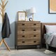 image 2 of HOMCOM Chest of Drawers, 4 Drawer Unit Storage Chest Bedroom