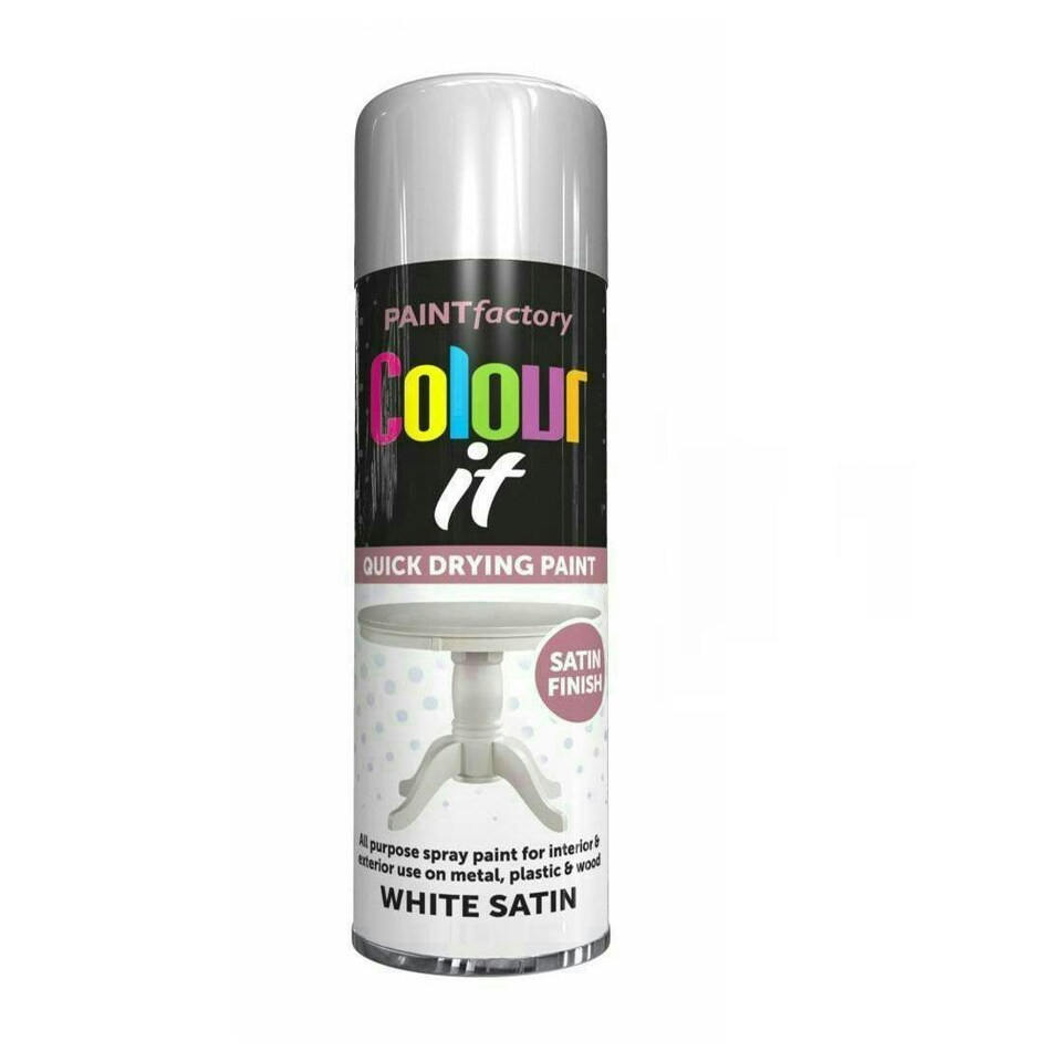 image 1 of Primer Spray Paint Aerosol Auto Car Wood Metal 250ml White | Satin