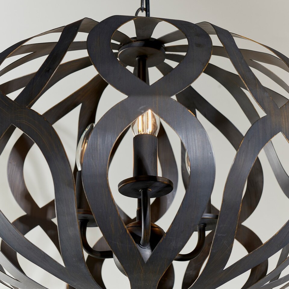 image 1 of Sirolo 3 Light Ceiling Pendant Antique Bronze Paint, E14