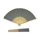 image 3 of Grey Paper Foldable Hand Held Bamboo Wooden Fan by Parev