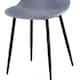 image 2 of Luxe Dining Chair 4pc Blue Mirage Wood Printed Coating Blue