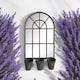 image 2 of Rusty Wall Mirror with Triple Planter - Distressed Metal - L5 x W45 x H78 cm Black