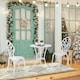 image 10 of Outsunny 3 Piece Bistro Set, Aluminium Garden Furniture with Umbrella Hole