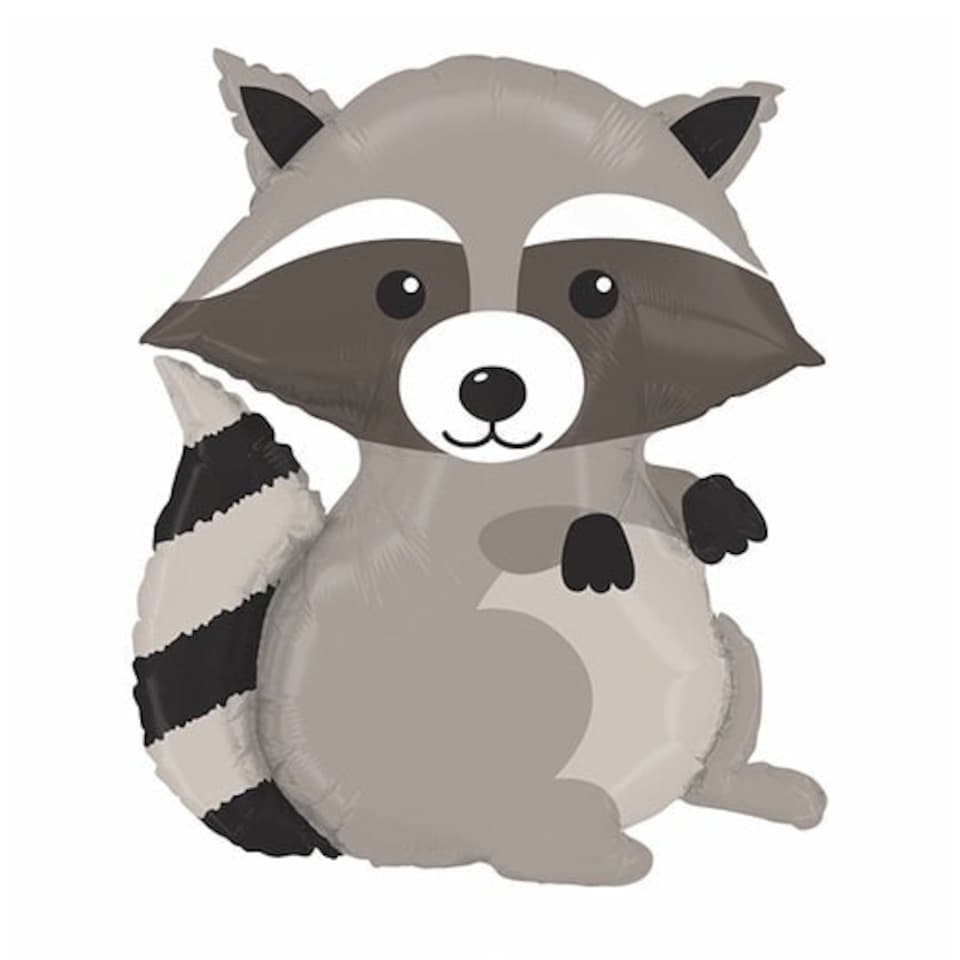 Woodland Raccoon Helium Foil Giant Balloon 91cm / 36 in