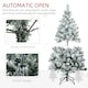 image 9 of HOMCOM 4.5ft Artificial Flocked Christmas Tree with LED Lights, Snow Branches