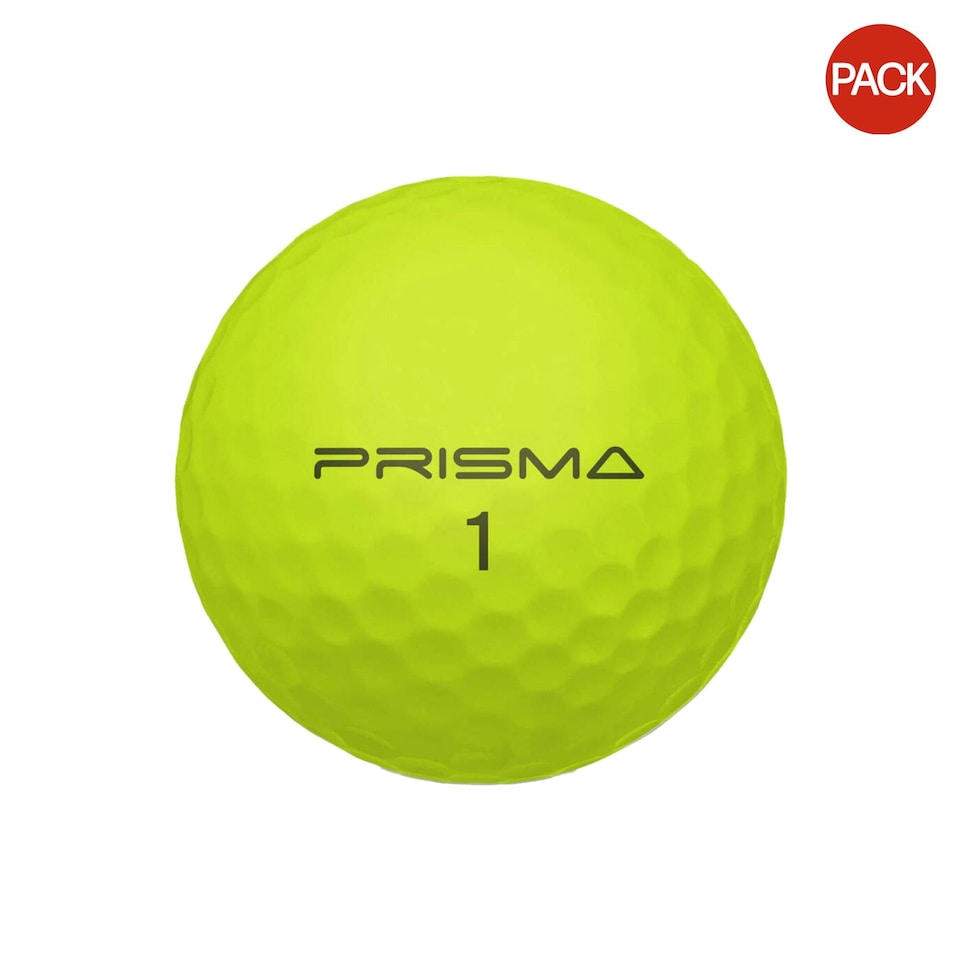 image 1 of Masters Prisma Titanium Golf Balls (Pack Of 12) - Yellow - One Size
