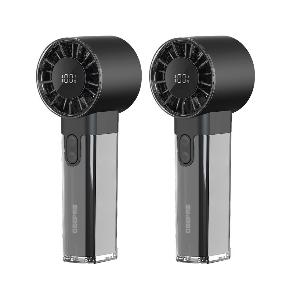 GEEPAS Handheld Fan, Pack of 2 |Black