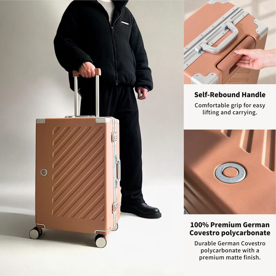 image 1 of Zipperless Suitcase Set, PC Hard Shell, Small & Medium, TSA Lock