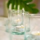image 5 of Nicola Spring Merzouga Recycled Glass Tealight Holders - 7cm - Clear - Pack of 3 | Clear | Clear