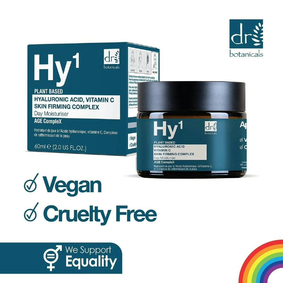 image 1 of Dr Botanicals Hyaluronic Acid 1% & Vitamin C 1% & Skin Firming Complex 1% Day Moisturiser 60ml