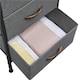 image 6 of Yaheetech Lightweight Fabric Storage Tower with 3 Drawers Grey | Dark Grey