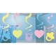 image 1 of Amscan Baby Shower Swirl Decoration - Pink/Blue/Purple/Green/Yellow - One Size