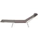 image 1 of Outsunny Folding Sun Lounger for Garden, Texteline Reclining Sun Bed with 5 Position Adjustable Backrest, Headrest, Portable Garden Lounger Recliner Chair for Beach, Patio, Camp, Coffee