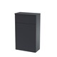 image 1 of Bathroom Floor Concealed Cistern WC Toilet Unit, Dark Grey, 500mm | Grey | Satin Soft Black | 253 x 500 x 818mm | 1
