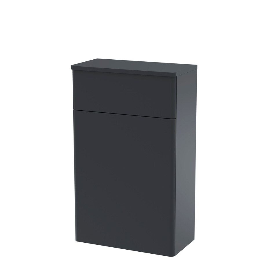 image 1 of Bathroom Floor Concealed Cistern WC Toilet Unit, Dark Grey, 500mm | Grey | Satin Soft Black | 253 x 500 x 818mm | 1