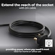 image 7 of Masterplug 4 Socket Extension Lead with 2m Cable, Wall-Fixing, Black