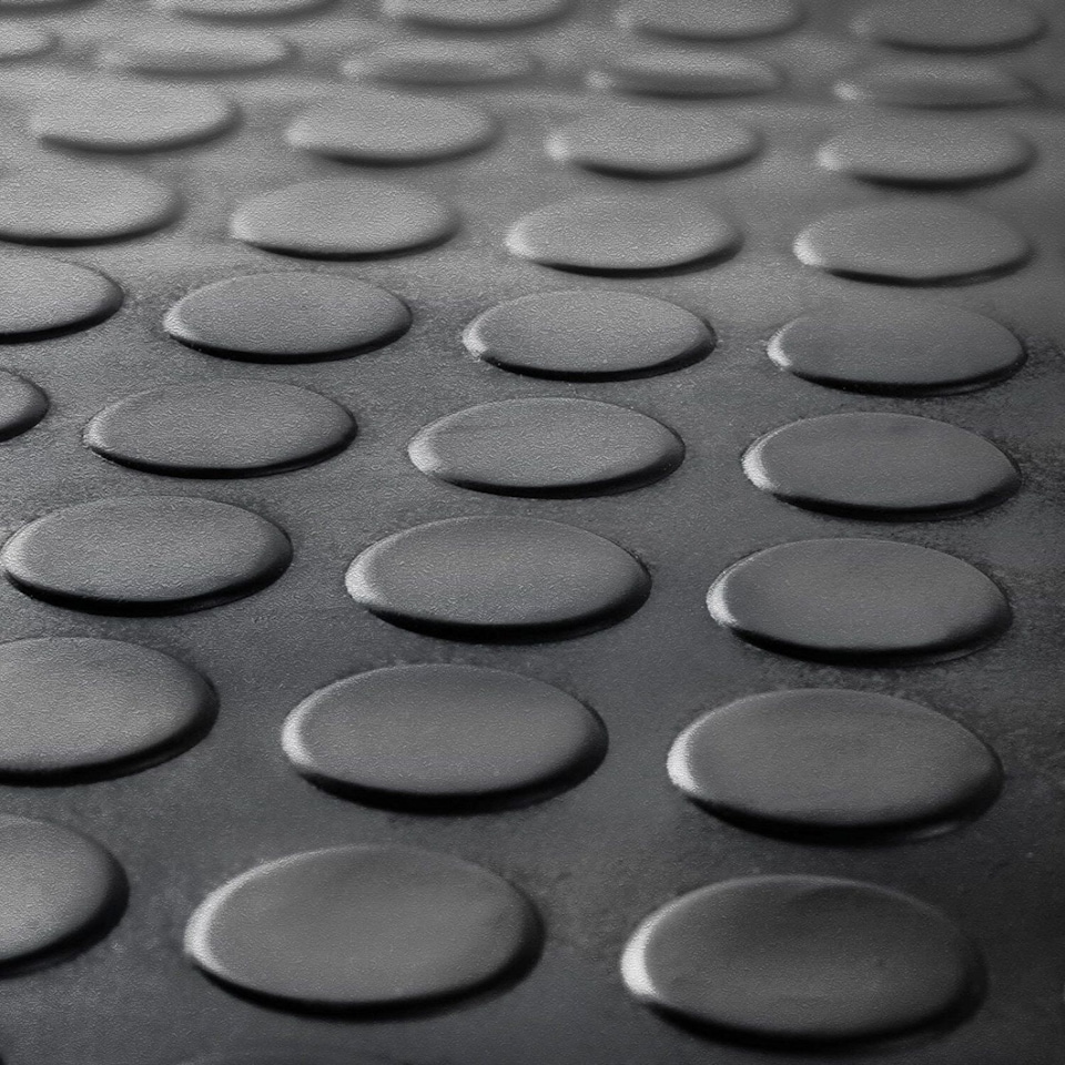 image 1 of Rubber Flooring Matting - 1.8m x 3m x 3mm - Coin - Workshop Garage Shed Van Non-Slip
