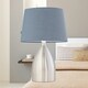 image 5 of First Choice Lighting Valentina Brushed Chrome Touch Lamp with Grey Cotton Shade Silver | Grey