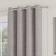 image 2 of Enhanced Living Royale Silver Room Darkening Boucle Readymade Door Curtain (SINGLE) - 66 x 84 inch (168x214cm) | Silver | Silver | 1