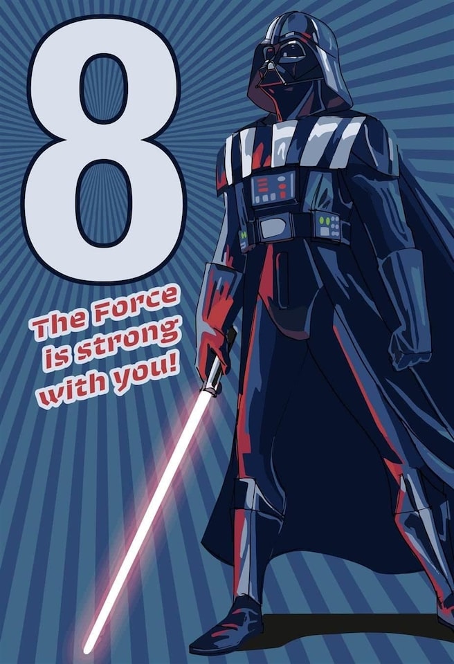 image 1 of Star Wars Darth Vader 8th Birthday Card