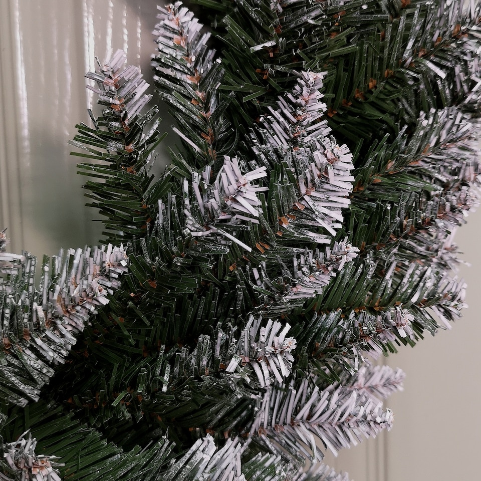 image 1 of 60cm Snow Tip Christmas Wreath with 160 Bullet Tips