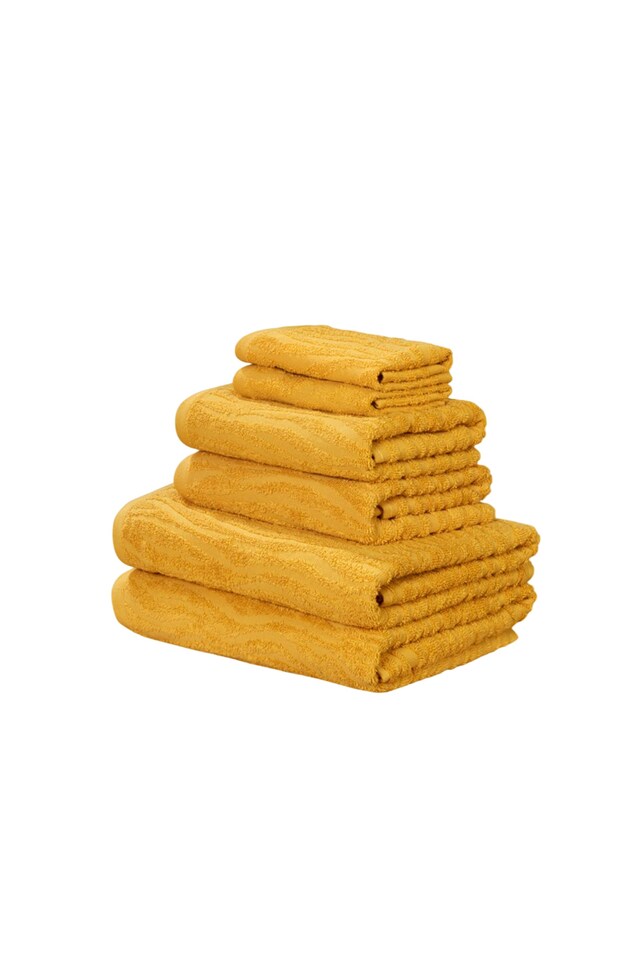 image 1 of Safari 6 Piece Cotton Towels Bale Set Soft and Absorbent | Yellow | Bath towel