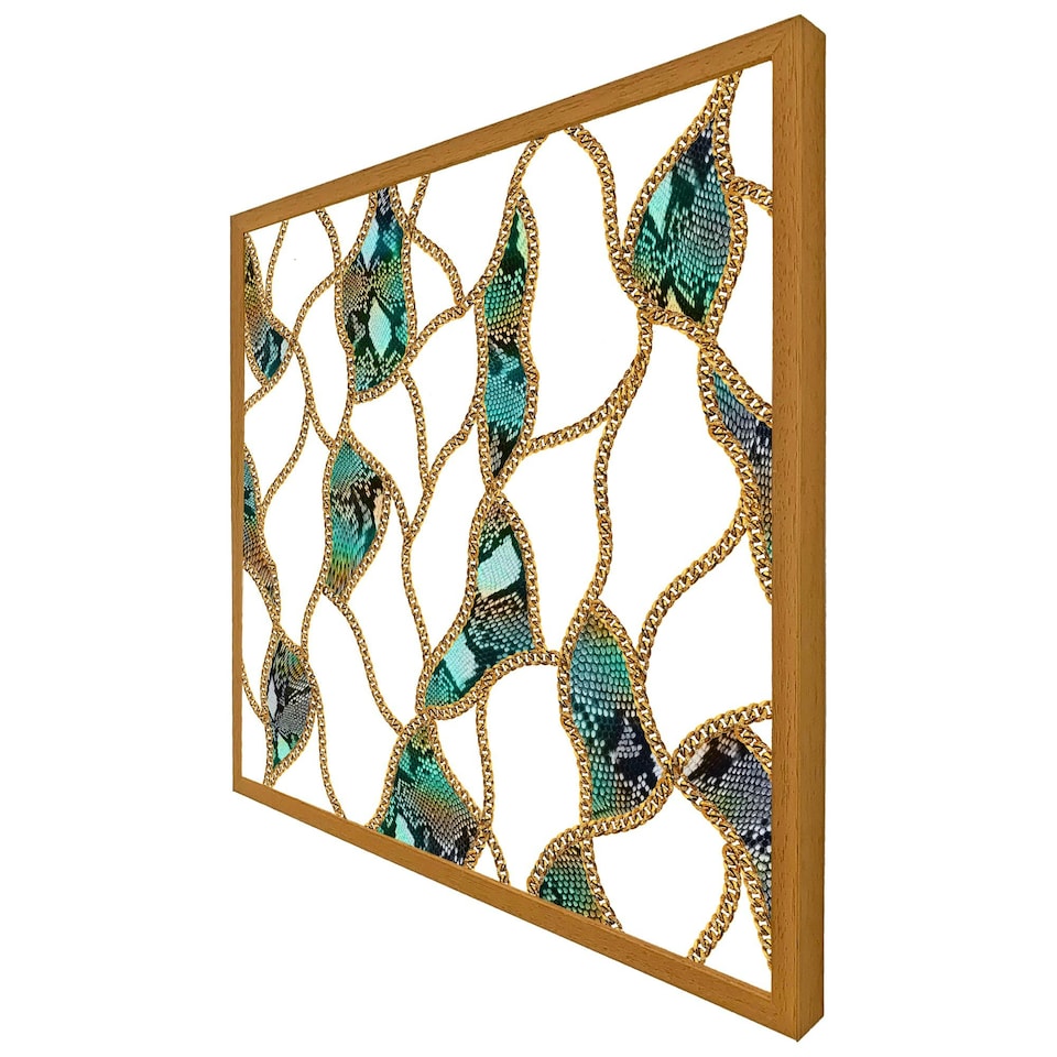 image 1 of Chains & snake skin (Picutre Frame) Black | S
