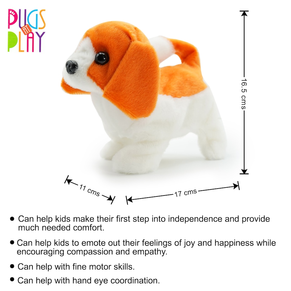 image 1 of Pugs at Play Buddy Interactive Walking Dog Plush Toy