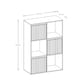 image 5 of Kube 2x3 Shelf Storage Cube | Multi | Oak