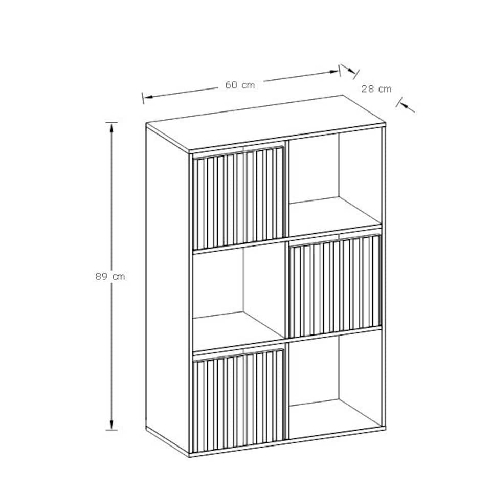image 1 of Kube 2x3 Shelf Storage Cube | Multi | Oak