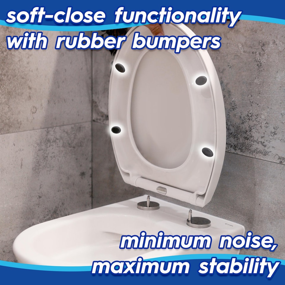 image 1 of Harbour Housewares Round Soft Close Toilet Seat - White - Pack of 2 | White | White