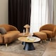 image 3 of Soli Round Coffee Table in Oak/Black 65x43cm