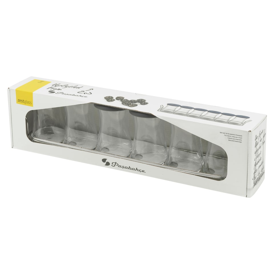 Tesco Spice Rack Set of 6 Pasabahce Spice Rack with Jars - Tesco Groceries