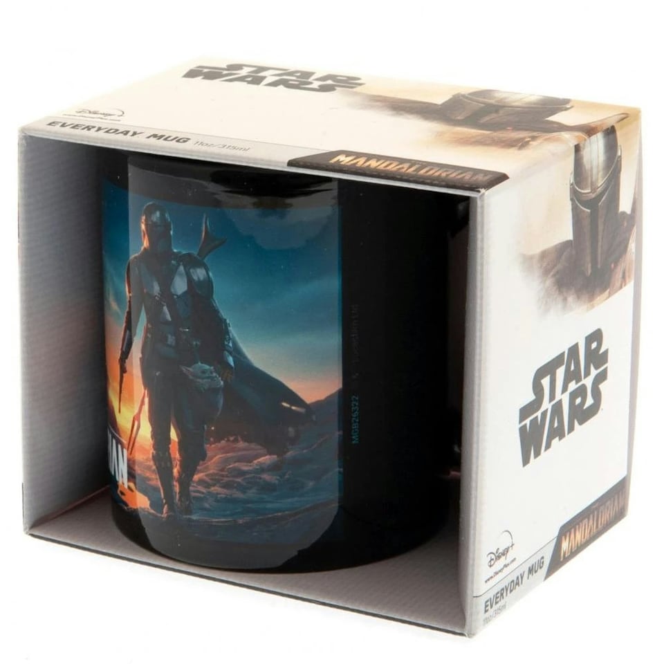image 1 of Star Wars: The Mandalorian Nightfall Mug - Black/Blue/Yellow - One Size