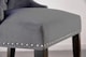 image 6 of Set of 6 Dark Grey Windsor  Velvet Dining Chair Ergonomic Scoop Knockerback & Button Tufted Wood Legs | Grey | Dark Grey
