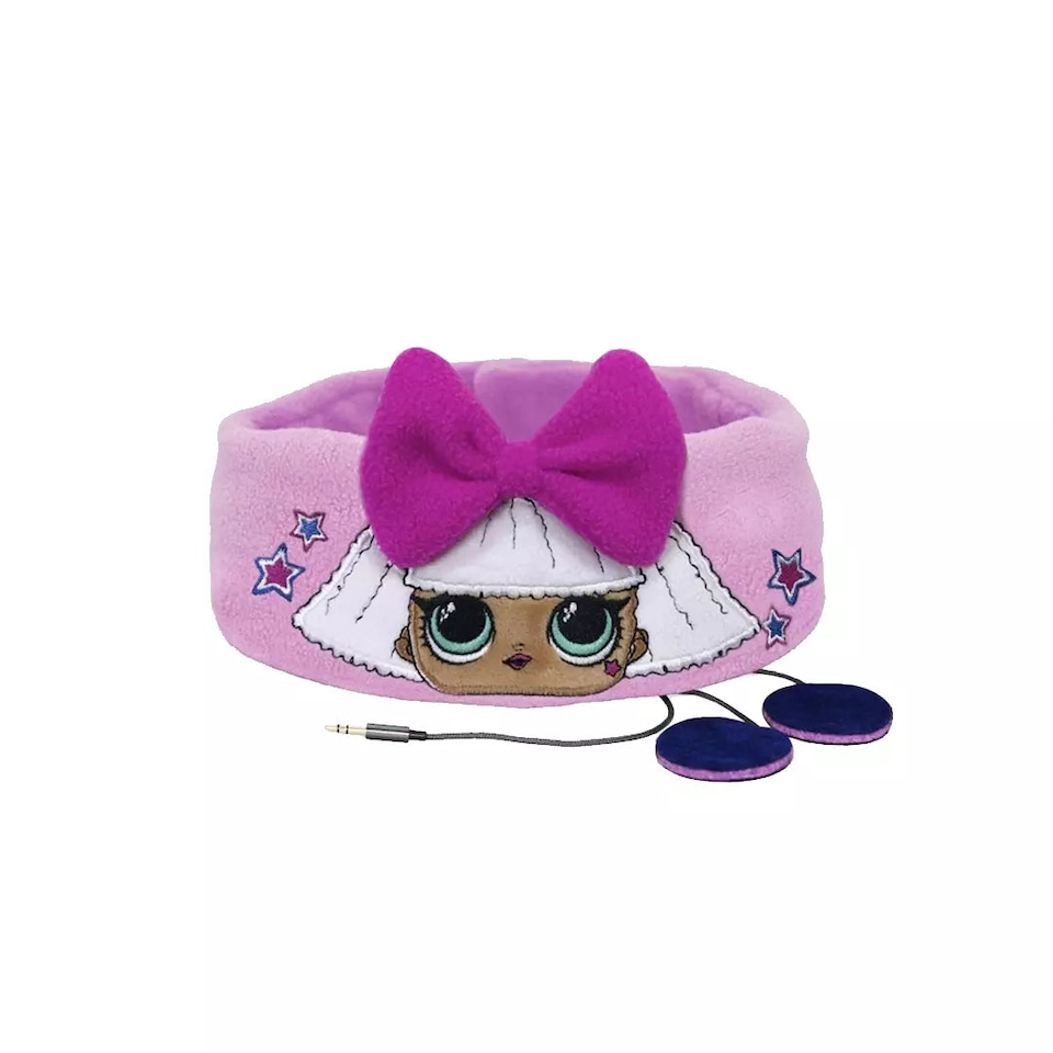 image 1 of L.O.L Surprise! Kid's Fleece Audio Band Washable Wired Headphones | Pink