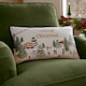 image 1 of Furn Joy To All Embroidered Velvet Christmas Cushion