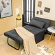 image 9 of COSTWAY 4-in-1 Convertible Sofa Bed Folding Couch Lounger Grey