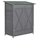 image 1 of Outsunny Garden Storage Shed Tool Organizer, 139x75x160cm, Grey