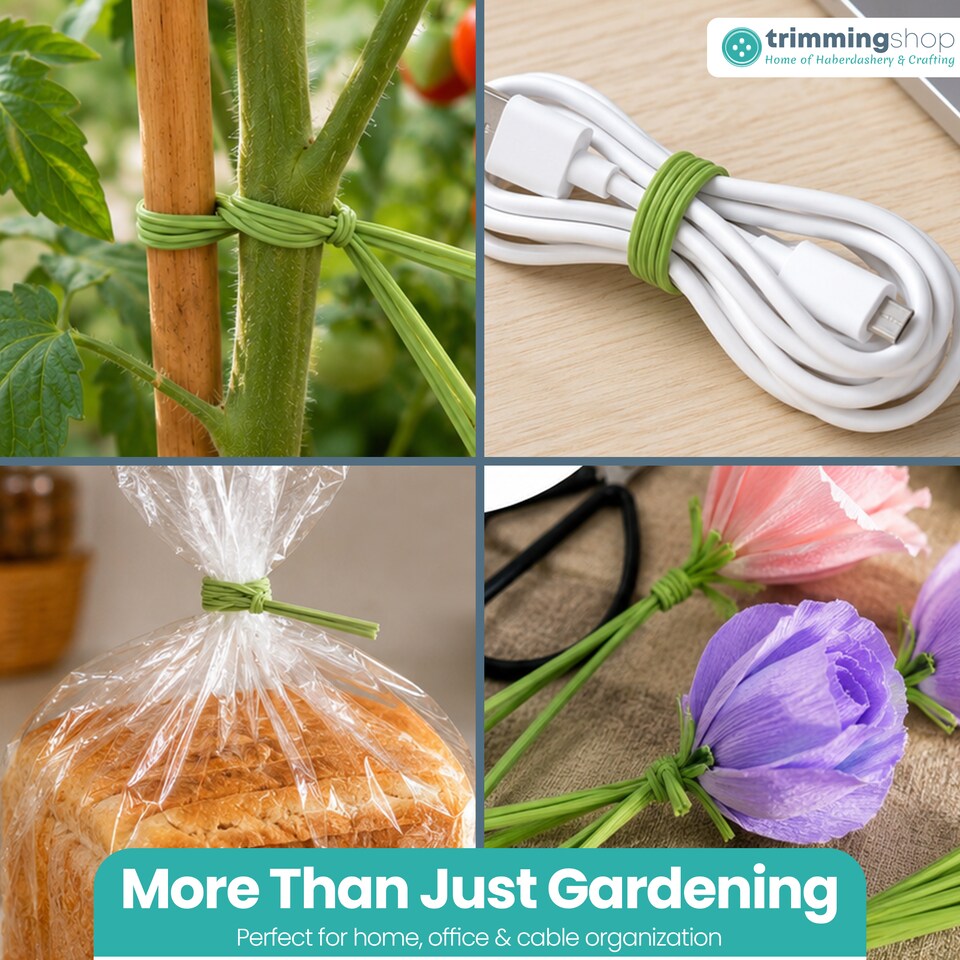 image 1 of 15cm Plastic Twist Ties, Flexible Garden Plant Ties - 200pcs