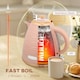 image 3 of HOMCOM Electric Kettle, Fast Boil, 1.7L, 3kW, Swivel, Pink Ripple