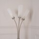 image 3 of ValueLights Maya Brushed Chrome 3 Way Curved Arm Upright Floor Lamp | Silver