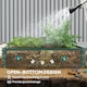 image 6 of Outsunny Raised Garden Bed Metal Patio Backyard Flower Vegetable Planter Green