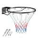 image 1 of COSTWAY Wall Mounted Basketball Rim Goal Replacement Black Black | Standard
