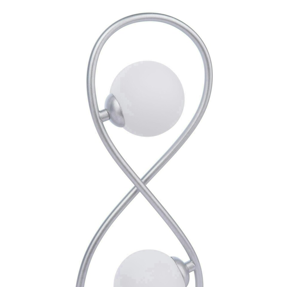 image 1 of Lena 2 Light Matte Silver Table Lamp Chrome