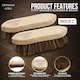 image 4 of Wooden Scrubbing Brush Heavy Duty Hand Scrubber with Stiff Natural Bassine Bristles | Bronze