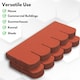 image 6 of Premium Asphalt Roof Shingles - Fish Scales Design 80 x 31.5 cm Weather Resistant Roofing Felt (25 Pcs)