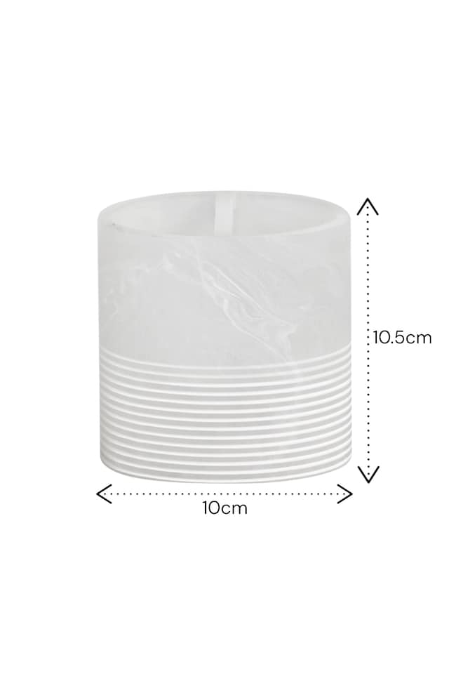 image 1 of Showerdrape Bianco Frost Onyx White Bathroom Accessory Set - Soap Dish & Toothbrush Holder | White | White | 1