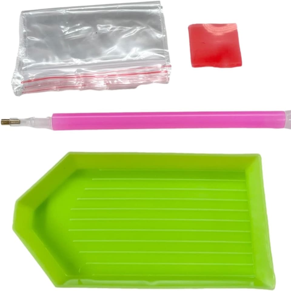 image 1 of Watering Can and Gardening Gnome Diamond Painting Kit