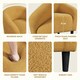 image 4 of Yaheetech Fabric Club Chair Upholstered Accent Barrel Chair Yellow | Mustard Yellow